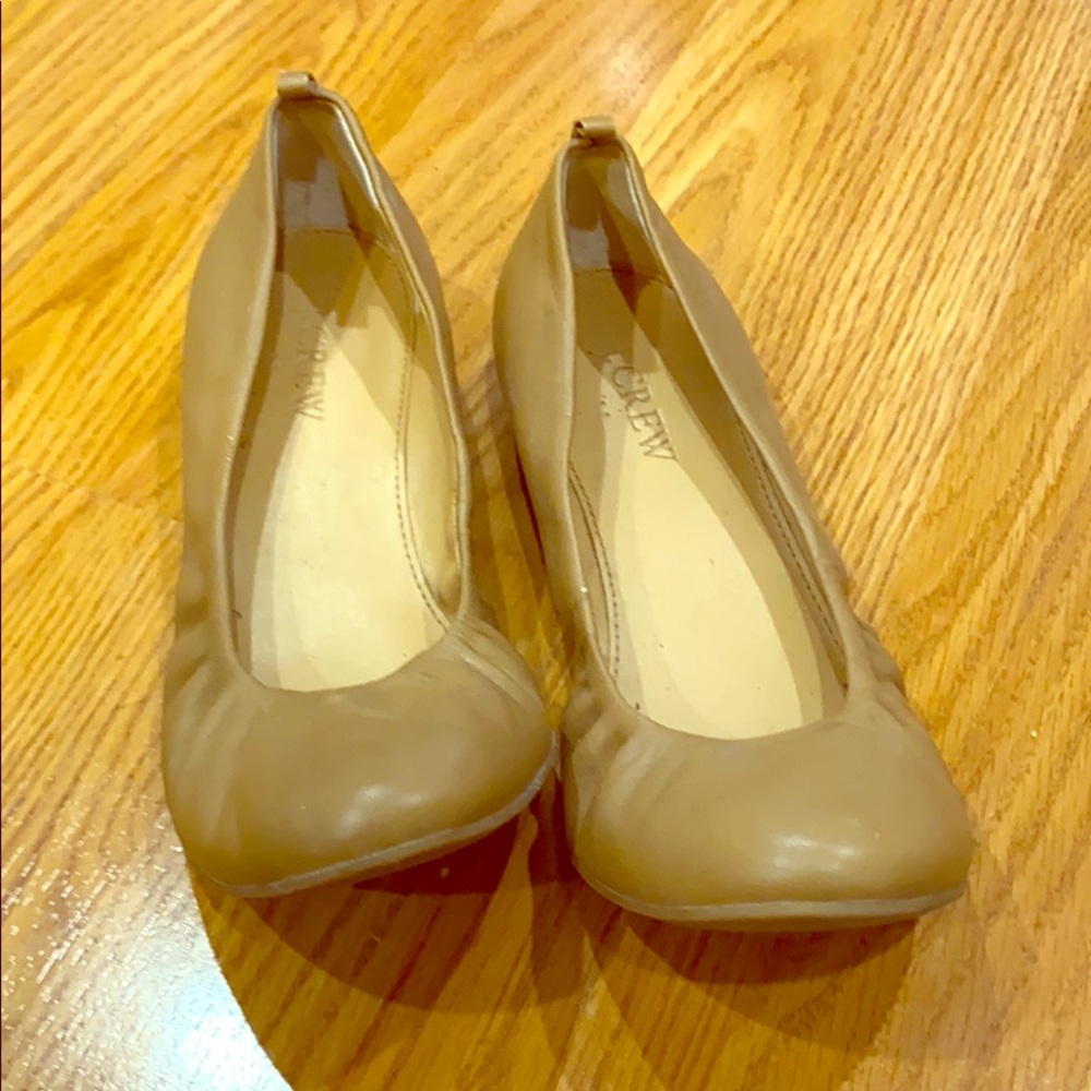 Beige flats